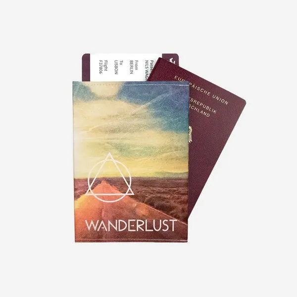 paprcuts paprcuts RFID Reisepasscover, Wanderlust (braun gelb), – Produktbild 1 von 3