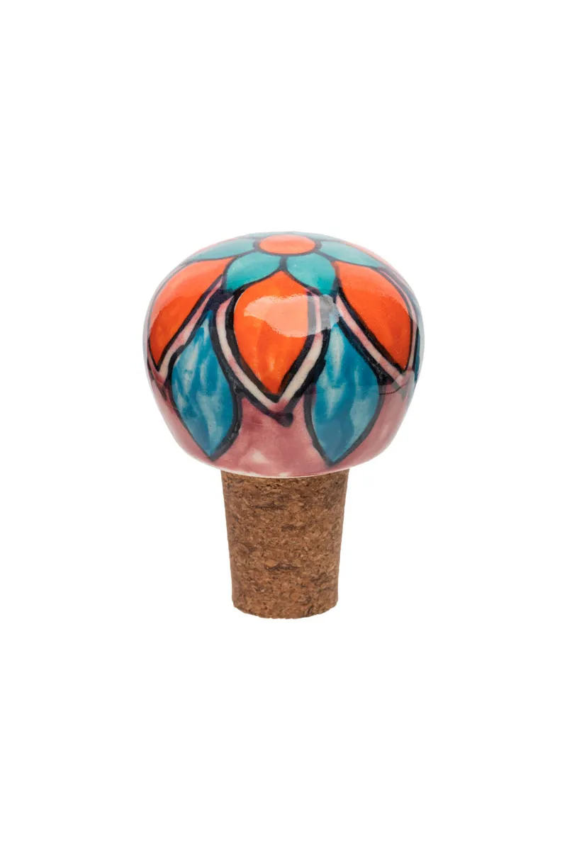 Tranquillo Flaschenverschluss FLORAL - blau – Produktbild 1 von 2