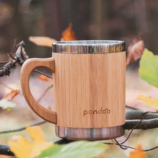 pandoo pandoo Bambus Kaffeebecher | doppelwandiger Trinkbecher – Produktbild 4 von 4