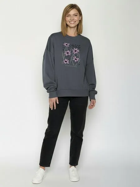 GreenBomb GreenBomb No Rain Core - Sweatshirt aus Bio-Baumwolle, Grau (gravel), – Produktbild 4 von 5