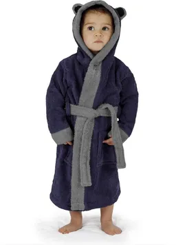 normani Kinderbademantel Kinder Bademantel aus Bio-Baumwolle Malia, Bio-Baumwolle, Kapuze, Bindegürtel, Kinder Bademantel aus weichem und schadtsofffreiem Material – Produktbild 1 von 1