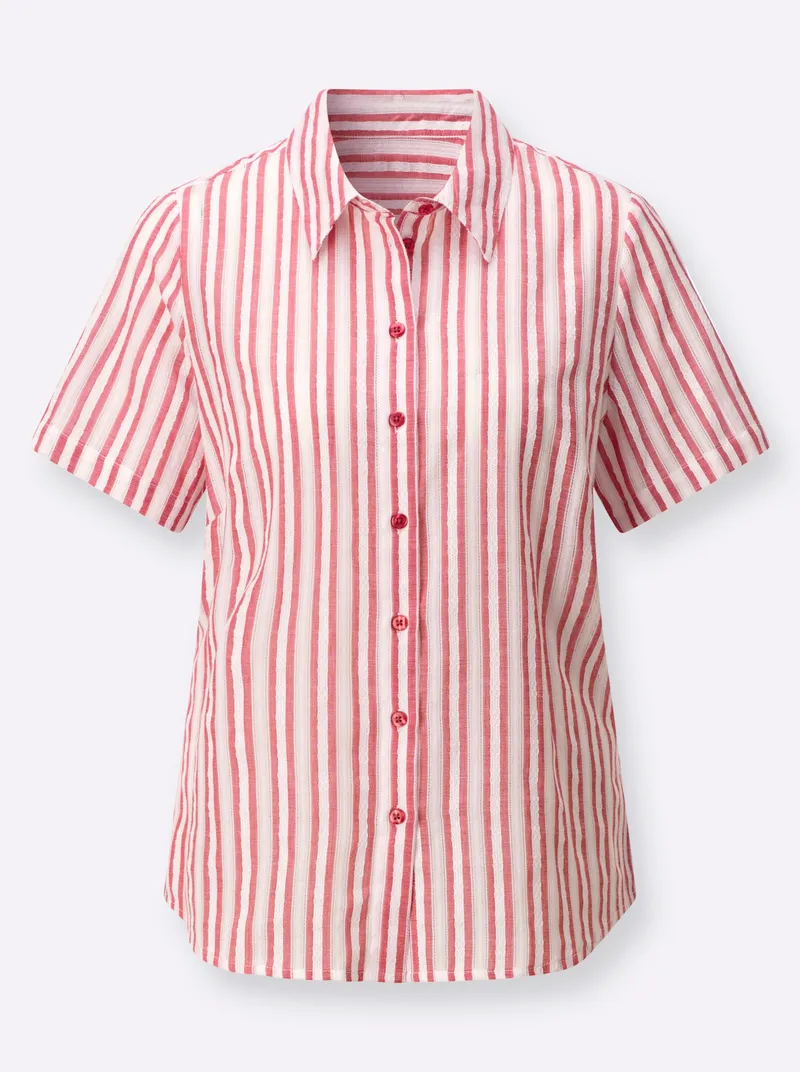 Witt Gestreifte Bluse erdbeere-weiß-gestreift, Erdbeere-weiß-gestreift, – Produktbild 2 von 2