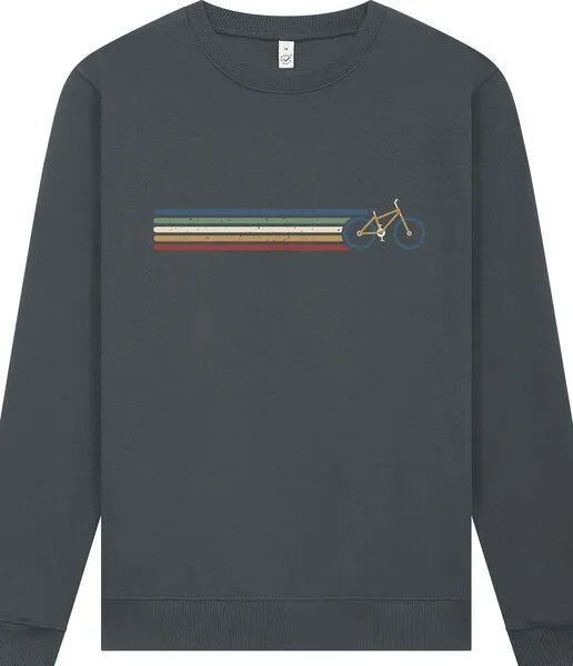 Spreecult Spreecult Retro Fahrrad - Unisex Sweatshirt - Bio und Fair - Bike, Grau, – Produktbild 1 von 4