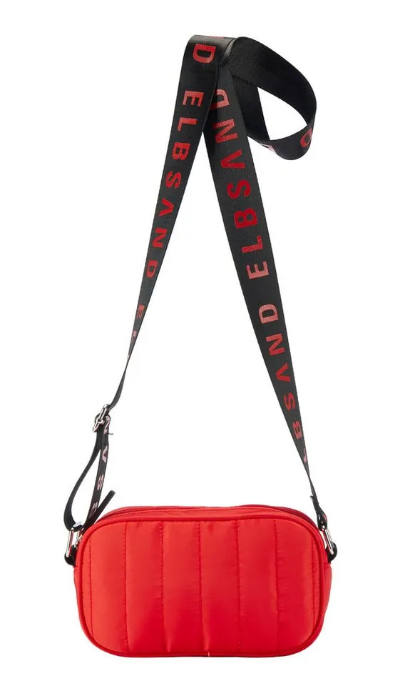 Elbsand Elbsand Umhängetasche Minibag, Crossbody Bag, Damentasche, Schultertasche, Handtasche Damen zum Umhängen aus weichem Material mit Steppung VEGAN, Rot, – Produktbild 3 von 5