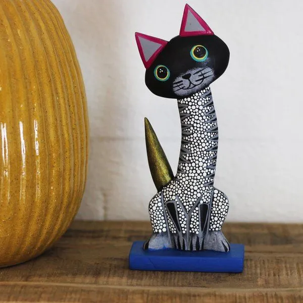 Mitienda Shop Mitienda Shop Alebrije aus Holz Katze – Produktbild 4 von 4