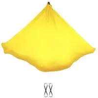 YOGALAXY YOGALAXY® Aerial Yoga Tuch - mit Bindeschlingen - Premiumqualität in diversen Farben, Gelb, – Produktbild 1 von 1