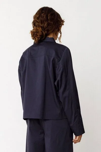 SKFK SKFK Leichte Jacke "Haltsu" aus Biobaumwolle, Navy (blau), – Produktbild 3 von 4