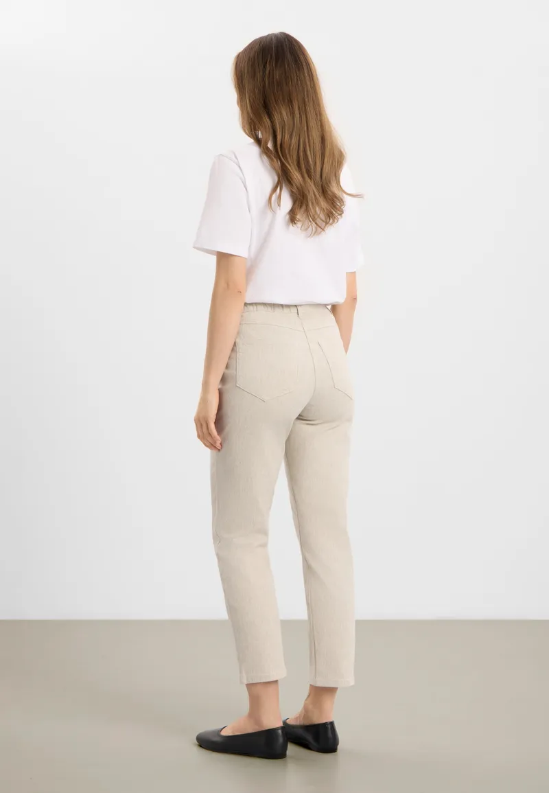 LAURIE LAURIE Damen vegan Hose Hannah Regular Xsl Grau Sand, Beige, – Produktbild 1 von 2