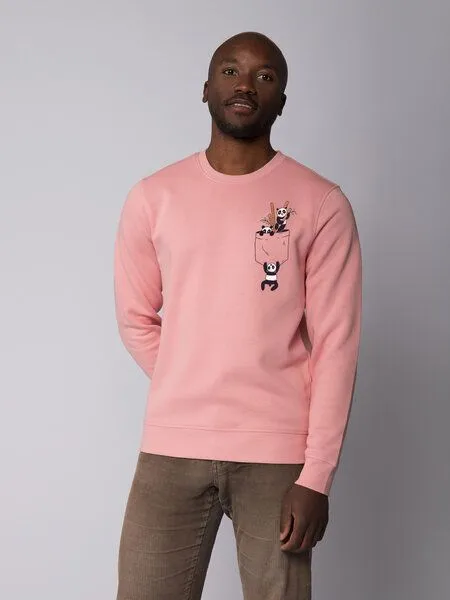 watapparel watapparel Sweatshirt Unisex Pocket Pandas, Canyon pink, – Produktbild 2 von 4
