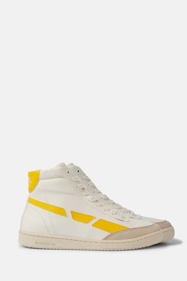 SAYE SAYE Herren vegan Sneaker Modelo '89 Hi, Gelb, – Produktbild 2 von 2