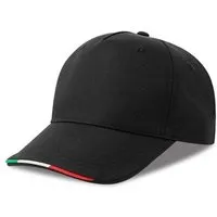 Atlantis Headwear Atlantis Headwear Atlantis Cap Basecap Kappe Cappy kontrastierende Paspeln in Farben der italienischen Flagge – Produktbild 1 von 1