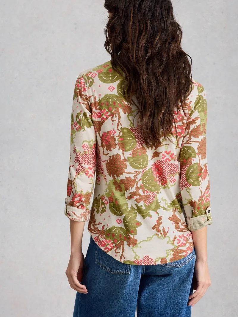 White Stuff Jerseybluse Annie - 40, Grün multi, – Produktbild 4 von 4