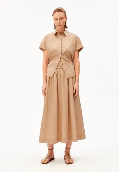 ARMEDANGELS ARMEDANGELS POPLIN Damen Rock aus 100% Bio-Baumwolle, True camel, – Produktbild 4 von 4