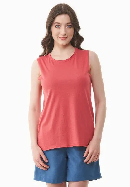 ORGANICATION ORGANICATION Top aus TENCEL Modal und Bio-Baumwolle, Rot(radiant red), – Produktbild 1 von 4