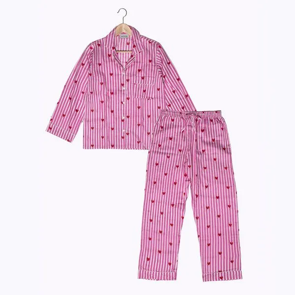 KIKOONI KIKOONI Baumwoll Pyjama "Sleepy K", Love edition pink, – Produktbild 3 von 3
