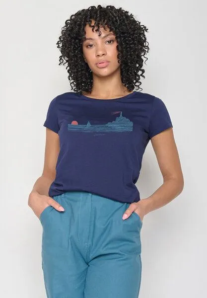 GreenBomb GREENBOMB Nature Lighthouse Loves - Sportliches T-Shirt aus Bio-Baumwolle / hochwertiger Print / GOTS / Fair & Vegan, Blau (marineblau), – Produktbild 1 von 4