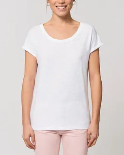 YTWOO YTWOO Leichtes Damen T-Shirt in Slub Optik mit gerollten Ärmeln – Produktbild 1 von 1