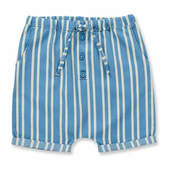 Sense Organics sense-organics Baby Shorts blau-weiß gestreift, Modell LEI, Blau-weiß gestreift, – Produktbild 1 von 2