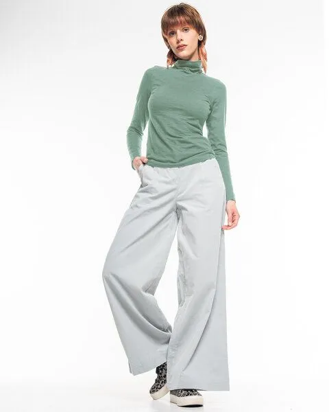 Alma & Lovis Alma & Lovis Rollkragenshirt aus Organic Cotton-Wool-Mix | Wool Rolli, Mineral green (grün), – Produktbild 1 von 2
