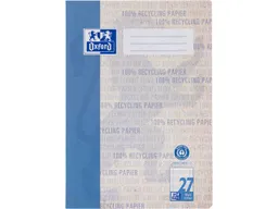 OXFORD OXFORD Recycling-Schulheft A4, 16 Blatt, Lineatur 27 (lin. m. Rand links + rechts), 90g/m² – Produktbild 1 von 1