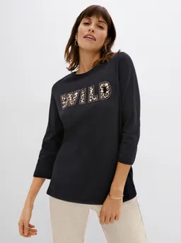 Witt Langarmshirt schwarz-champagner – Produktbild 1 von 1