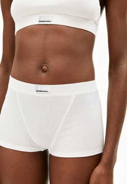 ARMEDANGELS ARMEDANGELS ERYNAA RIB Damen Ripp-Shortie aus Bio-Baumwoll Mix, White, – Produktbild 3 von 4