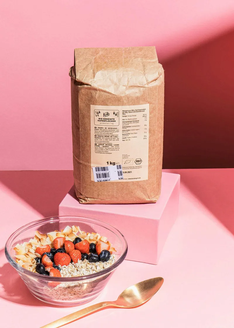 KoRo Gekeimte Bio Feinblatt Haferflocken 1 kg – Produktbild 1 von 5
