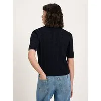 LANIUS LANIUS Kurzarmpullover (GOTS) aus Bio-Baumwolle, Onyx, – Produktbild 2 von 5