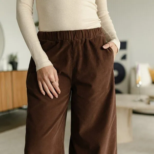 NORDLICHT NORDLICHT Cord Culotte Nala aus 100% Bio-Baumwolle, Braun, – Produktbild 4 von 4
