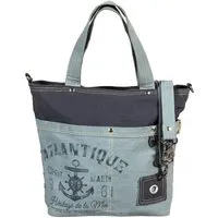 Sunsa Sunsa Maritim Handtasche. Vegane Schultertasche. Vintage Damentasche – Produktbild 1 von 1