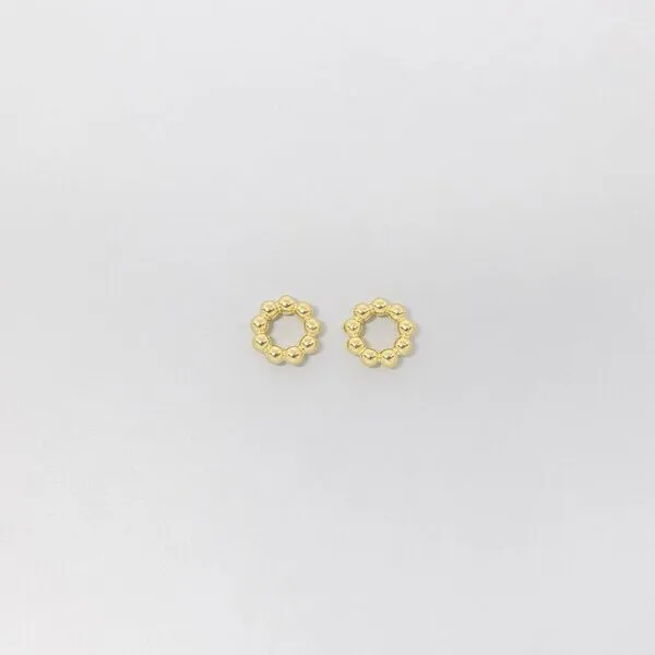 fejn jewelry fejn jewelry Ohrstecker 'ball circle', Gold, – Produktbild 1 von 2