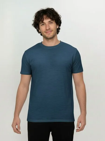 GreenBomb GREENBOMB T-Shirt Basic Loom, Blue pine, – Produktbild 3 von 3