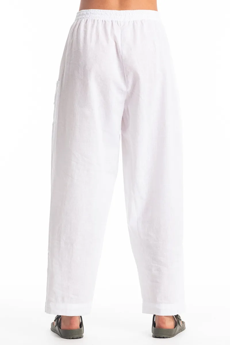 RAVENS VIEW IBIZA RAVENS VIEW IBIZA Damen vegan Hose Bosa Weiß, Weiß, – Produktbild 1 von 1