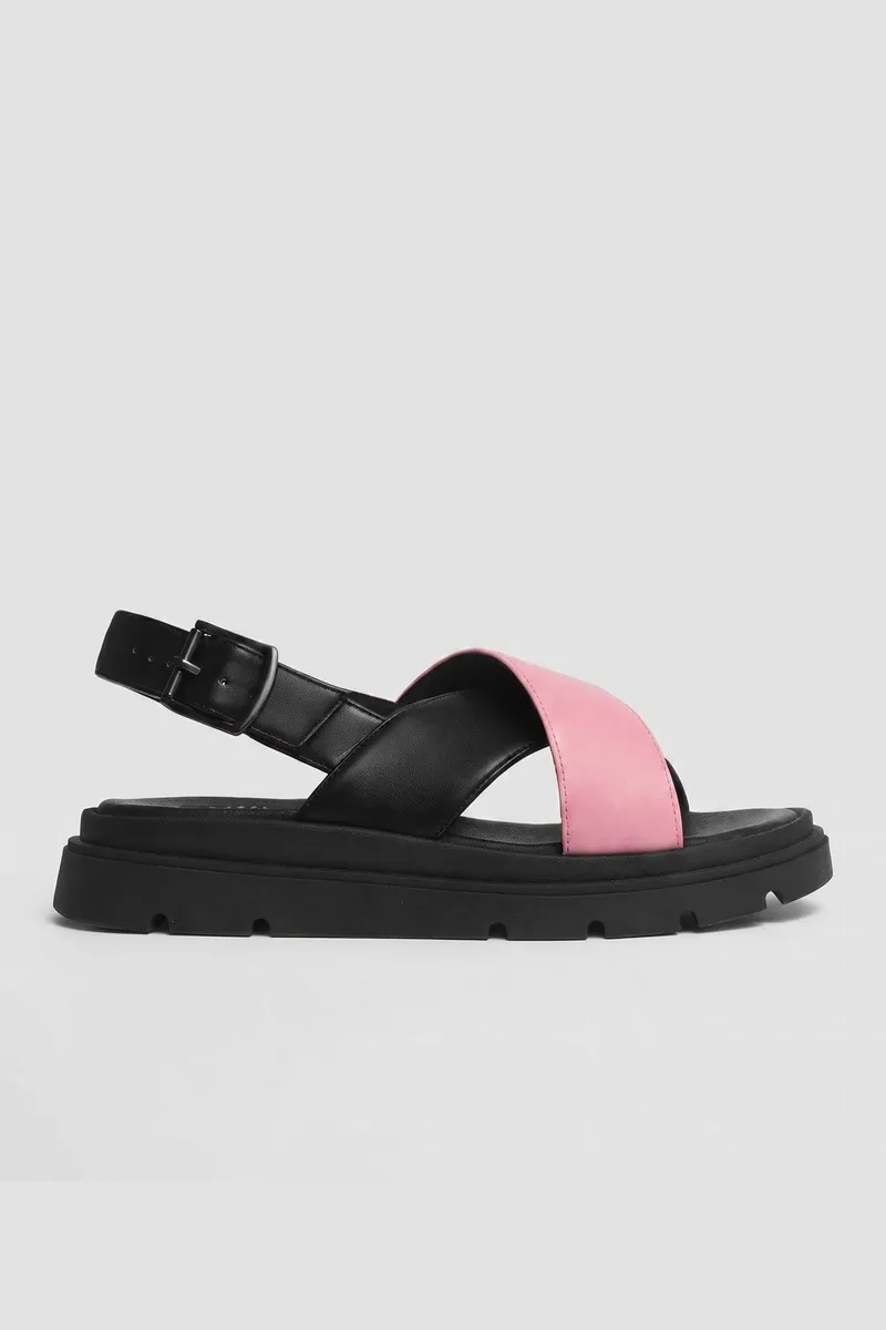 BOHEMA BOHEMA Damen vegan Sandalen Glare Pink/Schwarz, Rosa, – Produktbild 2 von 2