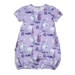 Walkiddy Kurzarm-Kleid „Unicornland“ Lila aus Bio-Baumwolle – GOTS-zertifiziert – Walkiddy – Produktbild 1 von 1