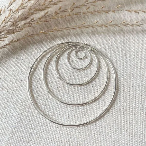 pikfine pikfine 925er Silber Creolen 57 mm – Produktbild 4 von 4