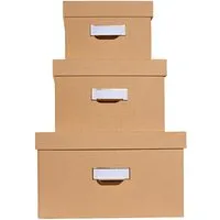 Exacompta 3er-Set Exacompta Aufbewahrungsboxen "Office By Me", Multiformat, beige – Produktbild 1 von 1