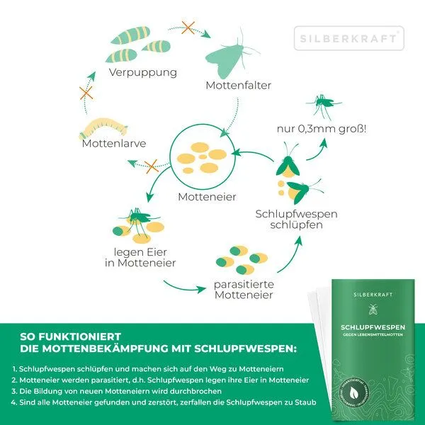 Silberkraft Silberkraft Schlupfwespen gegen Lebensmittelmotten – Produktbild 2 von 3