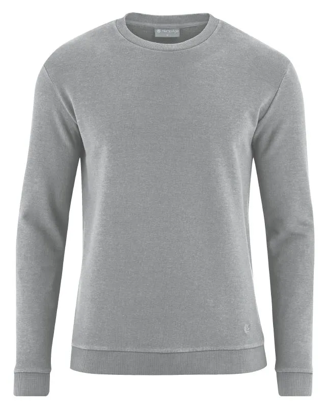 HempAge Hempage Herren vegan Sweatshirt Regular Fit Rockgrau, Grau, – Produktbild 2 von 2