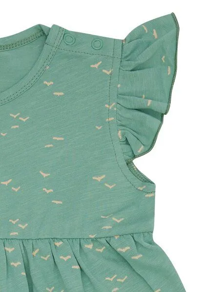 loud + proud loud + proud Babys & Kinder Kleid Slub Jersey, GOTS-zertifiziert, Bamboo(grün), – Produktbild 3 von 4