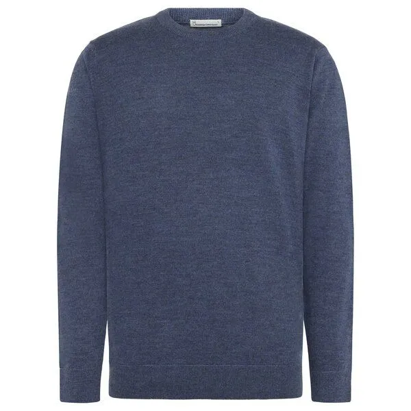 KnowledgeCotton Apparel KnowledgeCotton Apparel Merino Crew Neck Strickpullover, Vintage indigo, – Produktbild 1 von 3