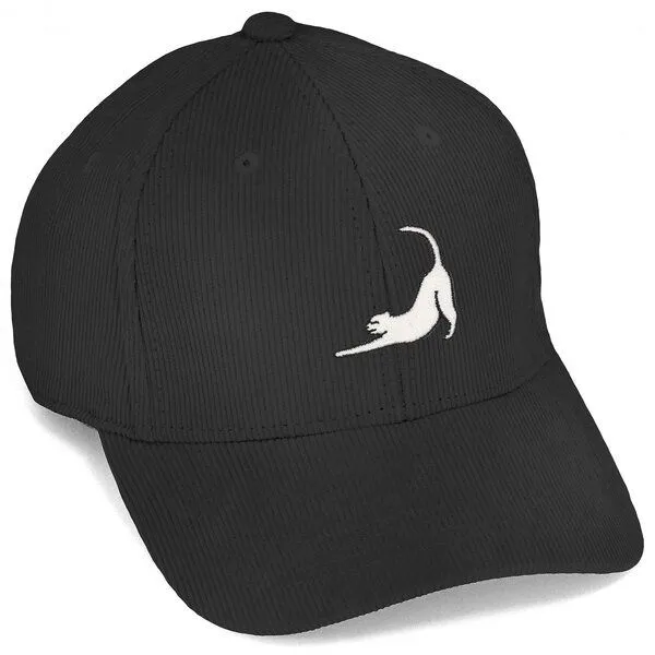 LIGARTI Bestickte Cord Cap – Eloise die Katze – LIGARTI Tiermanufaktur, Schwarz, – Produktbild 1 von 4