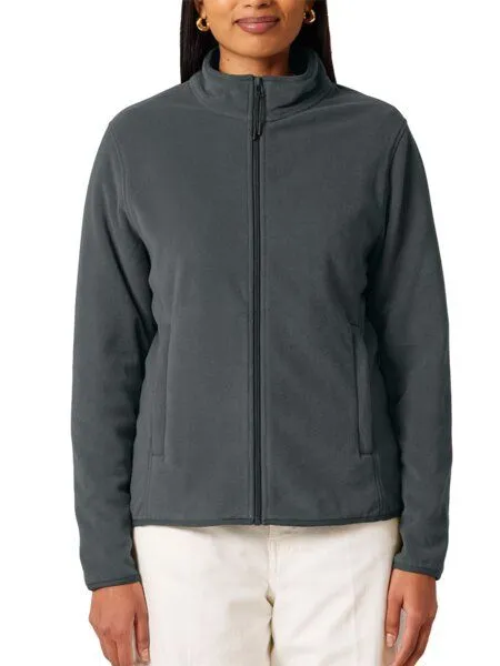 YTWOO YTWOO Damen Fleecejacke enganliegend aus 100% recyceltem Polyester, Anthrazit, – Produktbild 1 von 4