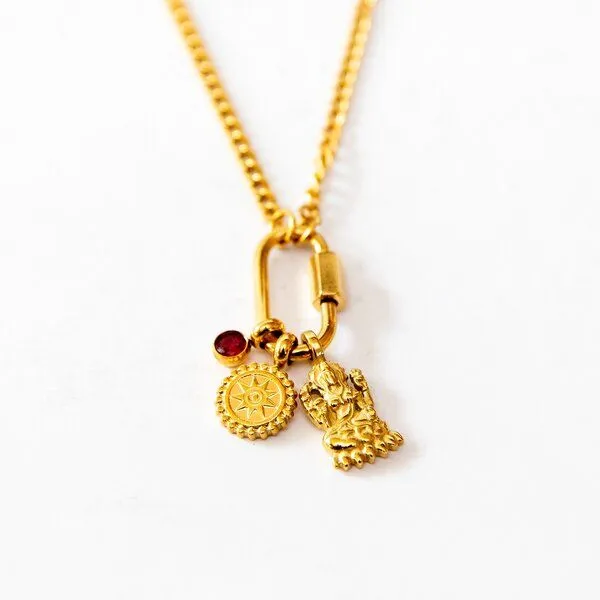 Divasya Divasya Lakshmi Halskette | vergoldeter Edelstahl | Kette mit Anhänger – Produktbild 2 von 4