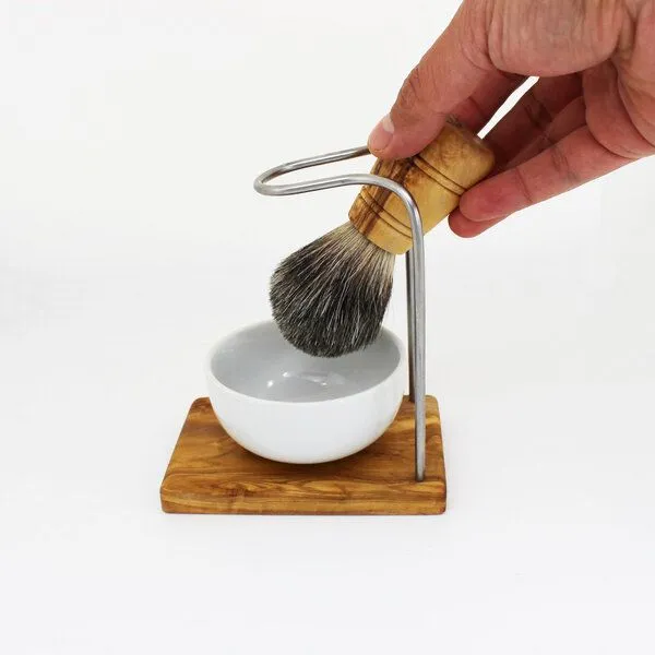 Mitienda Shop Mitienda Shop Rasierpinselhalter mit Porzellanschale – Produktbild 3 von 4