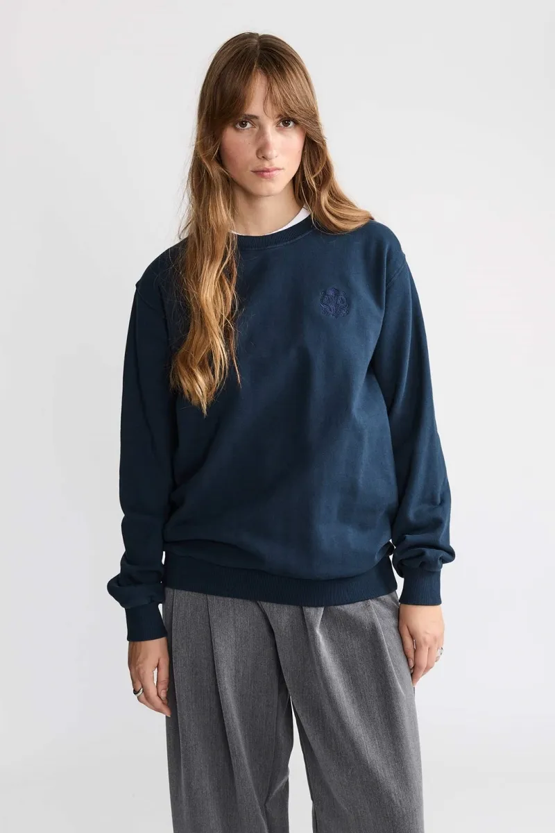 Yahmo Yahmo Damen vegan Sweatshirt Ilse Petrol Blau, Extra dunkelblau, – Produktbild 2 von 2