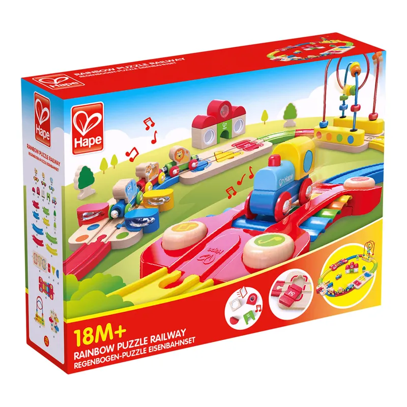 Hape Hape Eisenbahnset Regenbogen-Puzzle, Mehrfarbig, – Produktbild 2 von 2