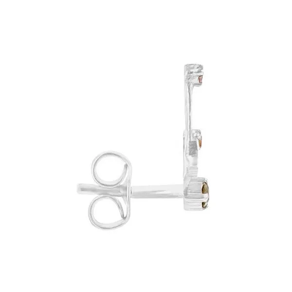 Eppi Eppi Goldener Ohrring mit Sternzeichen Virgo, Weiss, – Produktbild 2 von 2