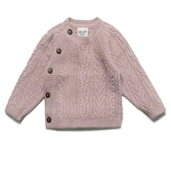 Puri Organic Puri Organic Baby Kimono Jacke Aranstrick Baumwolle (Bio) Schurwolle, Peanut, – Produktbild 1 von 2