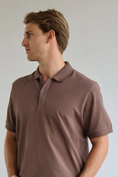 Kultgut Kultgut Bioafair Piqué Shirt- Kurzarm / ProEarth, Braun (mocca), – Produktbild 3 von 3